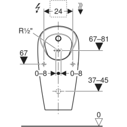 Pisuar Selva do armatury zewnętrznej GEBERIT 116.080.00.1