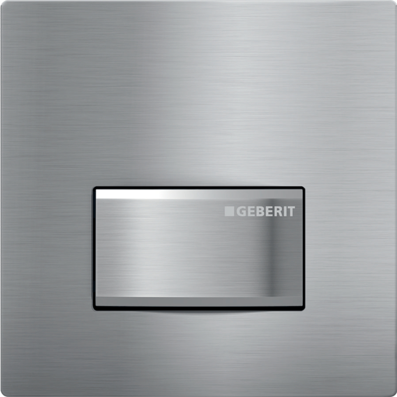 Pneumatyczny zawór spłukujący do pisuaru, ręczny, Typ 50, chrom szczotk., prostokątny GEBERIT 116.016.GH.5