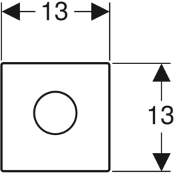 Elektroniczny zawór spłukujący do pisuaru, zasilanie 230V, Mambo, stal nierdz., okrągły GEBERIT 116.023.FW.1
