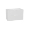 Tuto 2.0 szafka wisząca 80 cm 2 szuflady front gładki wysoki, umywalka Pik, biały/biały EXCELLENT MLEX.2172.K.80.0265.WHWH