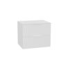 Tuto 2.0 szafka wisząca 60 cm 2 szuflady front ryflowany, blat biały lakierowany, biały/biały EXCELLENT MLEX.2172.K.60.031W.WHWH