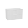 Tuto 2.0 szafka wisząca 80 cm 2 szuflady front ryflowany, blat biały lakierowany, biały/biały EXCELLENT MLEX.2172.K.80.031W.WHWH
