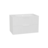 Tuto 2.0 szafka wisząca 80 cm 2 szuflady front ryflowany, umywalka Pik, biały/biały EXCELLENT MLEX.2172.K.80.0365.WHWH