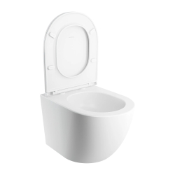 Miska toaletowa wisząca SILENT POWER z deską wolnoopadającą OTTAWA 49x37cm biały mat OMNIRES OTTAWASPMWBM