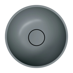 Umywalka nablatowa SHELL M+ 35cm ash grey mat OMNIRES SHELL350UNAG