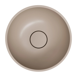 Umywalka nablatowa SHELL M+ 35cm dune beige mat OMNIRES SHELL350UNDB