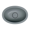 Umywalka podblatowa SHELL M+ 38x25cm ash grey mat OMNIRES SHELL380UPAG