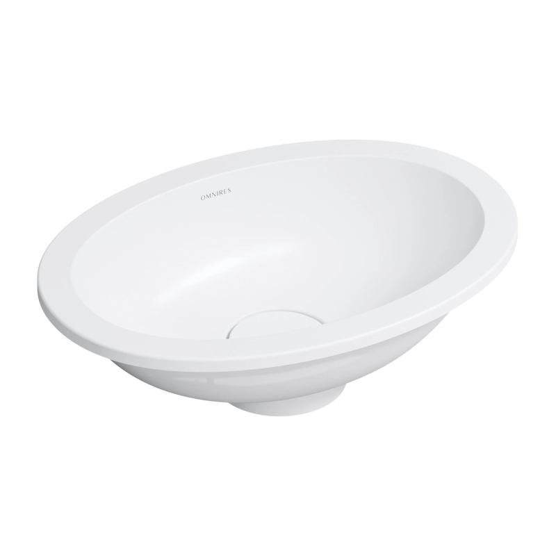 Umywalka podblatowa SHELL M+ 38x25cm biały mat OMNIRES SHELL380UPBM