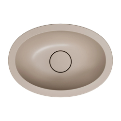 Umywalka podblatowa SHELL M+ 38x25cm dune beige mat OMNIRES SHELL380UPDB