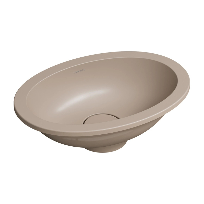 Umywalka podblatowa SHELL M+ 38x25cm dune beige mat OMNIRES SHELL380UPDB