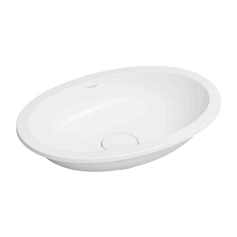 Umywalka podblatowa SHELL M+ 48x31cm biały mat OMNIRES SHELL480UPBM