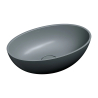 Umywalka nablatowa SHELL M+ 50x32cm ash grey mat OMNIRES SHELL500UNAG
