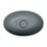 Umywalka nablatowa SHELL M+ 50x32cm ash grey mat OMNIRES SHELL500UNAG