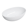 Umywalka nablatowa SHELL M+ 50x32cm biały połysk OMNIRES SHELL500UNBP