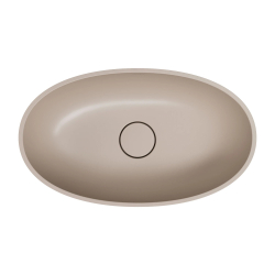 Umywalka nablatowa SHELL M+ 60x35 cm dune beige mat OMNIRES SHELLUNDB