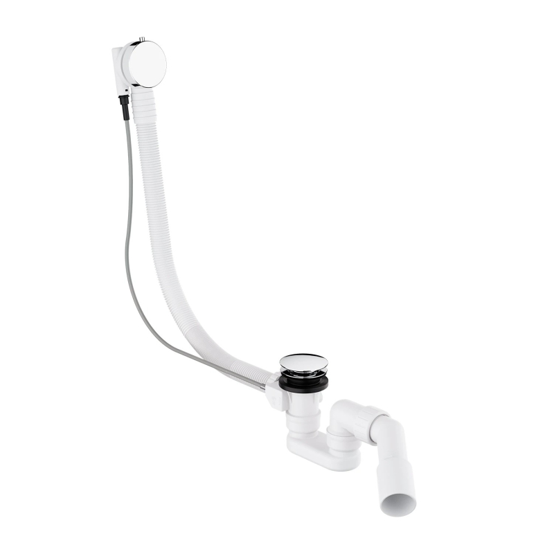 Syfon wannowy przelewowo-odpływowy CGS chrom połysk OMNIRES TK104-PLUS-3.01+64-SCR