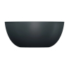 Umywalka nablatowa SHELL M+ 35cm black lava mat OMNIRES SHELL350UNBLV