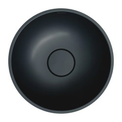 Umywalka nablatowa SHELL M+ 35cm black lava mat OMNIRES SHELL350UNBLV