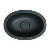 Umywalka podblatowa SHELL M+ 38x25cm black lava mat OMNIRES SHELL380UPBLV