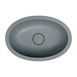 Umywalka podblatowa SHELL M+ 48x31cm ash grey mat OMNIRES SHELL480UPAG