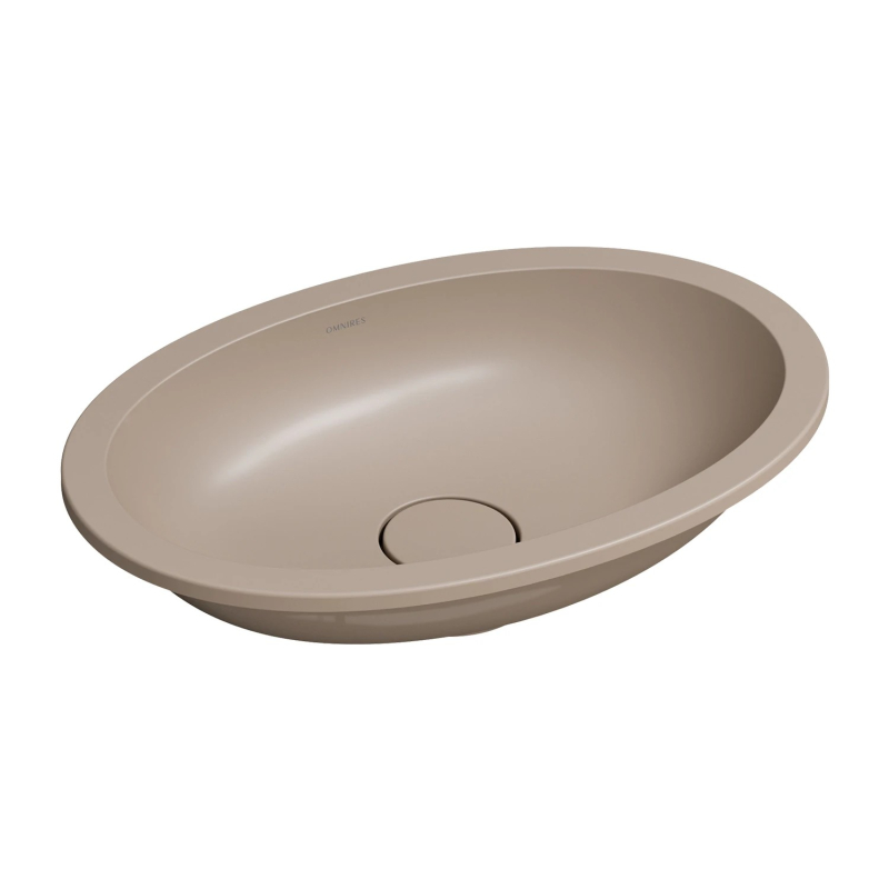 Umywalka podblatowa SHELL M+ 48x31cm dune beige mat OMNIRES SHELL480UPDB