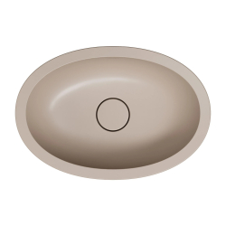 Umywalka podblatowa SHELL M+ 48x31cm dune beige mat OMNIRES SHELL480UPDB