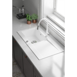 Zlewozmywak ceramiczny 1-komorowy z ociekaczem Sabor bianco DEANTE ZCB_A113