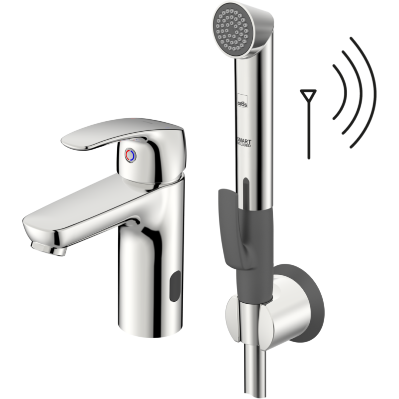 Bateria umywalkowa, 3 V, bluetooth 1-otworowa chrom hybrydowa, bidetta, zasilanie bateryjne, bluetooth Safira Hybrid ORAS 1001FZ