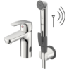Bateria umywalkowa, 3 V, bluetooth 1-otworowa chrom hybrydowa, bidetta, zasilanie bateryjne, bluetooth Safira Hybrid ORAS 1001FZ