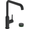 Bateria kuchenna, zawór do zmywarki, 9V 1-otw. czarny mat bok dźwignia, zasilacz w kpl., bluetooth Optima Style ORAS 2639FH-33