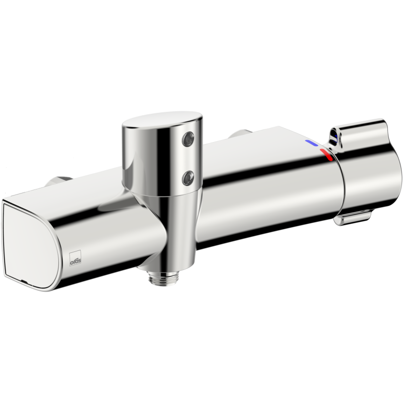 Bateria natryskowa, 6 v, bluetooth chrom bezdotykowa, termostatyczna, zasilanie bateryjne, bluetooth Clinica Safety ORAS 5675Z