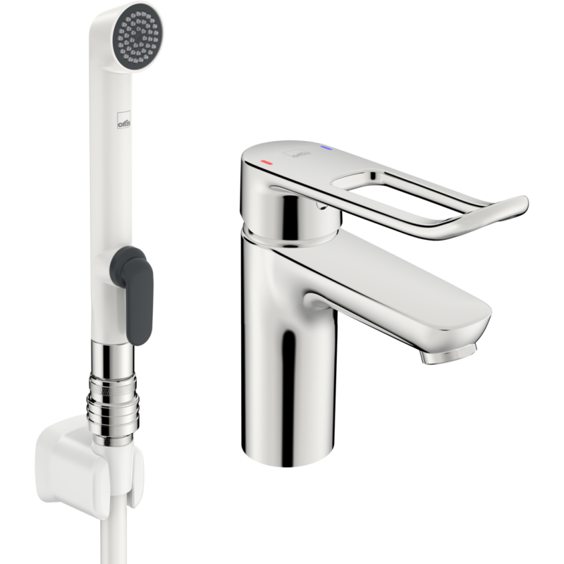 Bateria umywalkowa 1-otworowa chrom jednouchwytowa, bidetta Clinica ORAS 5601B