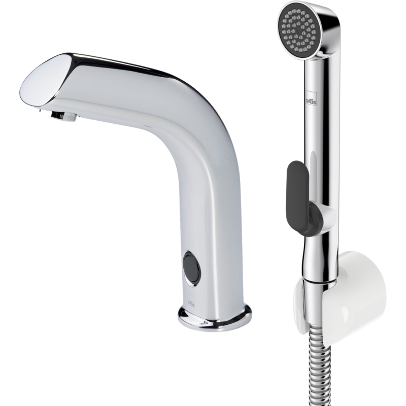 Bateria umywalkowa, 24/48 v, bluetooth 1-otworowa chrom bezdotykowa, bidetta, zasilanie zewnętrzne, bluetooth Electra ORAS 6105Z