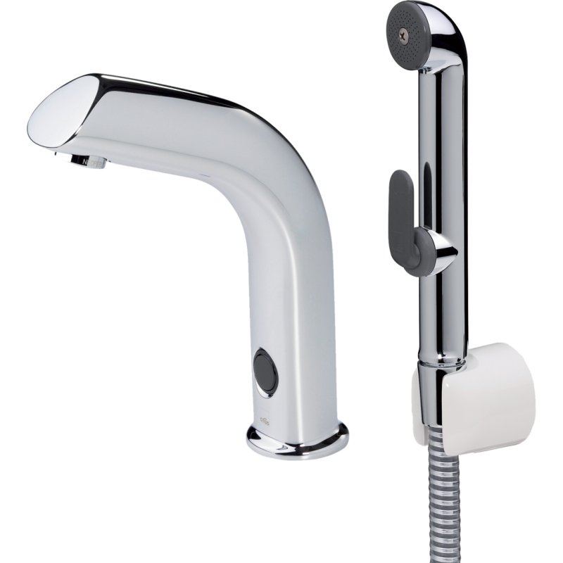 Bateria umywalkowa, 24/48 v, non-bluetooth 1-otworowa chrom bezdotykowa, bidetta, zasilanie zewnętrzne Electra ORAS 6105Q
