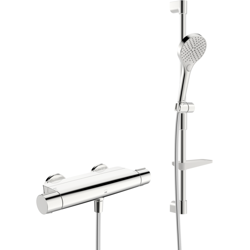 Bateria natryskowa z prysznicem chrom termostatyczna Optima Style ORAS 7169NU