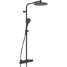 Bateria natryskowa z deszczownicą czarny matowy termostatyczna Optima Style ORAS 7192NU-33