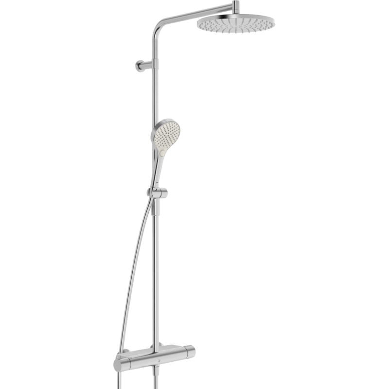 Bateria natryskowa z deszczownicą stal szczotkowana termostatyczna Optima Style ORAS 7192N-80