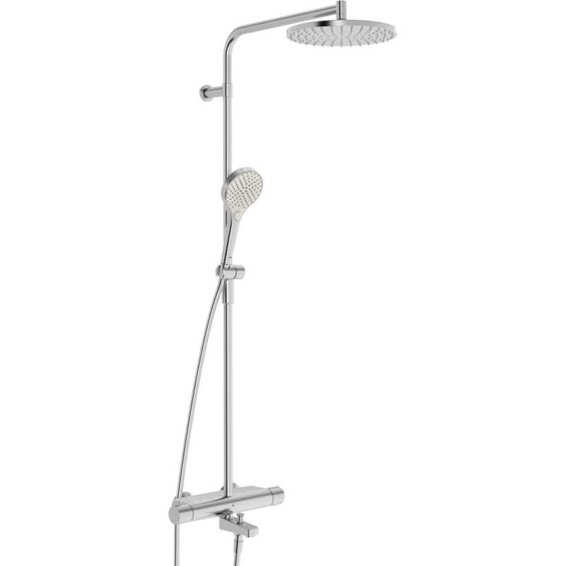 Bateria natryskowa z deszczownicą stal szczotkowana termostatyczna Optima Style ORAS 7193N-80