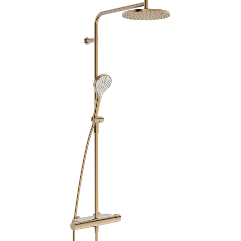 Bateria natryskowa z deszczownicą brąz szczotkowany termostatyczna Optima Style ORAS 7192N-81