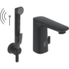 Bateria umyw., 3V bluetooth 1otw. czarny mat bezdotyk., bidetta, zasilanie bateria, zewnętrzne, Electra Safety ORAS 9212FZ-33