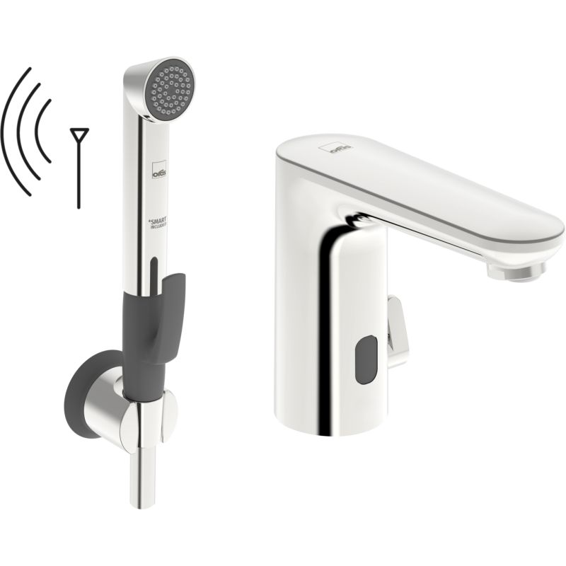 Bateria umywalkowa, bluetooth 1-otworowa chrom bezdotykowa, bidetta, zasilanie własne, bluetooth Electra Digital+ ORAS 9282BFZ