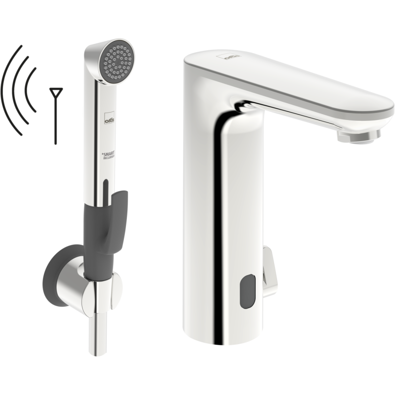 Bateria umywalkowa, 3 v, bluetooth 1-otw.a chrom bezdotyk., bidetta, zasilanie bateryjne, Electra Safety ORAS 9362FZ