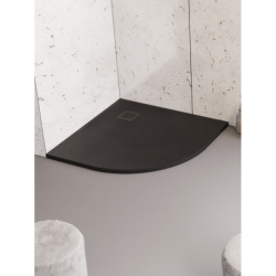 Brodzik półokrągły czarny MORI 90x90x3 NEW TRENDY B-0474