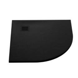 Brodzik półokrągły czarny MORI 90x90x3 NEW TRENDY B-0474