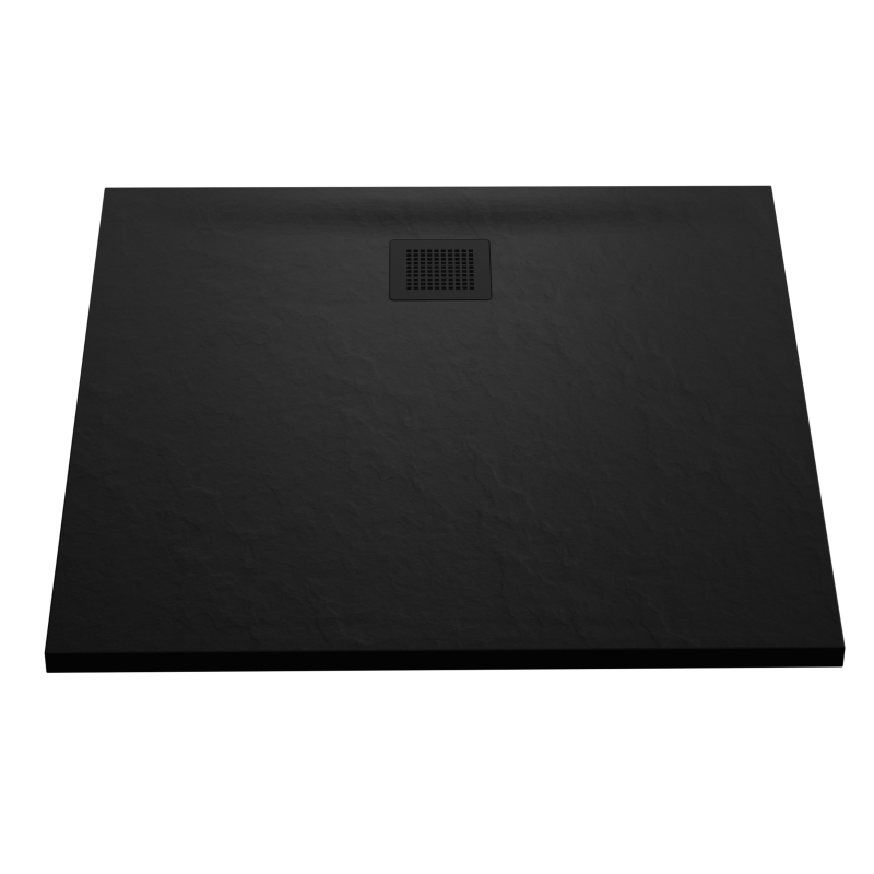BRODZIK MORI KWADRATOWY CZARNY KONGLOMERATOWY 90x90x3 NEW TRENDY B-0402