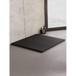 BRODZIK MORI KWADRATOWY CZARNY KONGLOMERATOWY 90x90x3 NEW TRENDY B-0402