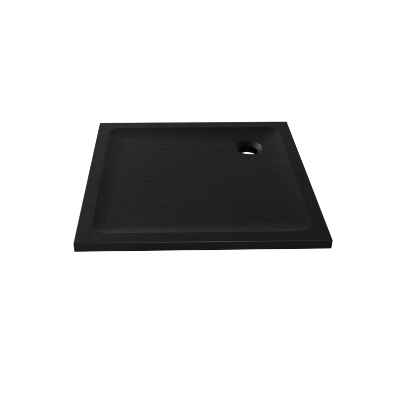 Brodzik kwadratowy czarny MILD STONE 100x100x4.5 NEW TRENDY B-0585