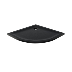 Brodzik półokrągły czarny MILD STONE 90x90x4.5 NEW TRENDY B-0580