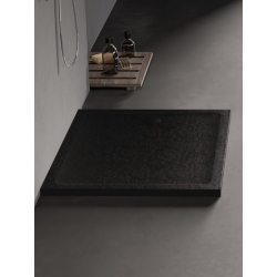 Brodzik prostokątny czarny MILD STONE 70x110x4.5 NEW TRENDY B-0588