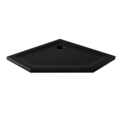 Brodzik pięciokątny czarny MILD STONE 80x80x4.5 NEW TRENDY B-0581